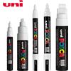 uni Pennarello bianco Posca, pennarello indelebile, resistente all'acqua, a lunga durata, con finitura lucida - ideale per decorazioni su pietra, pittura su tessuto, graffiti su scarpe, creazione di