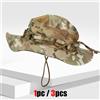 NONE Cappello Boonie Mimetico Traspirante con Protezione Solare, 1 o 3 Pezzi, per Uomo, Ideale per Escursionismo, Caccia, Pesca, Antivento