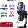 COMICA Uni Pro: microfono da gaming wireless USB per PC, laptop e smartphone, con cancellazione del rumore, tecnologia a condensatore e luci RGB.