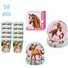 Potdemiel Cartoon Spirit-Stallion Equitazione Cavallo Decorazioni per feste di compleanno Torta usa e getta Topper Tovaglia Piatto Tazza Bambini Ragazza Regalo Fornitori Set