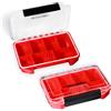 Geinxurn IPX4 Organizer per piccole parti di stoccaggio impermeabile, custodia per piccole parti con divisori rimovibili, scatola per set di punte per cacciavite