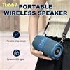 T&G TG667 Altoparlante Bluetooth wireless portatile esterno Doppio altoparlante Subwoofer Bluetooth 5.3 con supporto RGB Scheda FM /TF/disco USB