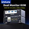 Unnlink 4K 120Hz HDMI + DP Dual Monitor KVM Switch 2 Monitor 2 Computer 8K 60Hz con USB 3.0 per Win/Mac PC Condividi Mouse Tastiera