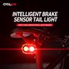 CYCLAMI CY200 Bici Smart Brake Sensing Luce posteriore Fanale posteriore per bicicletta IPX6 Impermeabile LED Ricarica Fanale posteriore Accessori per ciclismo