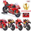 Maisto 1:18 2024 Squadra Ducati Lenovo # 1 Bagnaia Champion driver Moto GP Racing motocicletta in lega di fusione Collezione di modelli giocattolo regalo