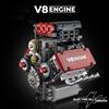 M MENBIS Modello di Simulazione Motore V8 in Mattoncini, Blocchi da Costruzione Elettrici, Parti Tecniche per Auto, Giocattoli Creativi Fai-da-Te, Regali per Adulti