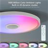 MING&BEN TUYA Plafoniera RGB intelligente Luce musicale a LED con altoparlante Dimmer APP Lampada da soffitto con telecomando per la decorazione domestica della camera da letto