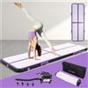 CITYSPORTS PRO Tappetino gonfiabile per ginnastica ad aria, tappetino da yoga, tappetino da allenamento con pompa elettrica per uso domestico/allenamento/yoga, 200 kg