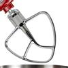 NONE Frusta piatta in acciaio inossidabile K45B per robot da cucina con testa inclinabile Kitchenaid, attacco a paletta lucida per mixer KitchenAid 4,5-5 Qt