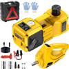 taskstar Martinetto Elettrico per Auto Taskstar 5T, Sollevatore Idraulico Elettrico con Gonfiatore Integrato 12V, Cambio Gomme con Luce LED per Berlina SUV Camion