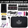 Wikytina Kit Professionale per Extension Capelli con Luce UV 2026, Strumenti V-Light, Colla e Lampada Polimerizzante per Uso Domestico o Professionale