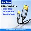 unnlink Cavo Unnlink da USB C a DisplayPort 8K@60Hz, da Type-C a DP 1.4, 4K@144Hz/240Hz, 2K@180Hz/165Hz Compatibile con Thunderbolt 5/4/3