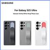 SAMSUNG Custodia Protettiva Originale Ufficiale Samsung S25 Ultra con Cinturino da Polso Verticale Genuino per Galaxy S25 Ultra EF-GS938