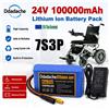 Ddadache Spedizione da Magazzino Locale UE, Batteria al Litio Ricaricabile 7S3P 24V 100Ah, con BMS+Caricabatterie 29.4V 2A, Adatta per Moto Elettriche Leggere