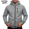 ANIMAL GAME Felpa con Cappuccio e Zip per Uomo, Felpa a Blocchi di Colore, Giacca a Maniche Lunghe, Abbigliamento Autunnale con Tasche Multiple, Pullover Sportivo