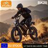 Zylvro BK20 Bici Elettrica per Adulti, Pneumatici Fat 20"×4", Motore da 1500W, Batteria Rimovibile 48V 20Ah, Autonomia Massima 100km, E-bike 50km/h, Doppio Ammortizzatore Idraulico