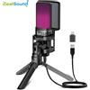 HAOMUREN Microfono a Condensatore USB RGB Zealsound per Gaming, Microfono Professionale per PC, PS4, PS5, Mac, Telefono, Registrazioni, Streaming, Podcasting