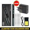 ALIENTEK T90 Saldatore Elettrico a Forma di Penna 140W Display Digitale di Precisione Spegnimento Automatico Kit Saldatore Portatile per PCB