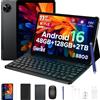 POCKAM P11 Tablet PC 2 in 1 Android 16 Display 11" 90Hz Gemini Ai 48GB RAM(8+40) 128GB ROM Batteria 8800mAh Widevine L1 Tablet PC con supporto WIFI