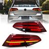 carinamoba 2 pezzi di fanali posteriori a LED per VW Golf 7 Mk7 Mk7.5 2013-2020, con indicatori di direzione sequenziali, luci diurne, luci freno e retromarcia, plug and play, impermeabili IP67