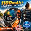 TAVYU 2026New Military 1100mAh Battery Smart Watch 120-Day Standby Motion Trajectory IP68 Waterproof Health Monitoring Tactics LED Torcia all'aperto Bussola Sport Fitness Watch