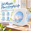 NONE Lettore CD da tavolo, montabile a parete, con Bluetooth, altoparlanti stereo integrati, radio FM, display a LED, riproduzione da USB/scheda TF, timer per accensione/spegnimento, connessione AUX.