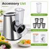 NONE Affettatrice elettrica per verdure, modello 5 in 1, 500 W, grattugia elettrica da cucina con 5 lame intercambiabili, grattugia elettrica per verdure, frutta, formaggio e altri alimenti.