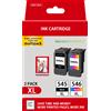 LOFBLAT PG-545XL CL-546XL Cartucce d'inchiostro Sostituzione per Canon 545 546 XL Cartucce Multipack per Canon Pixma TS3350 MG2950 TS3450 TS3150 MG3050 TR4550 MX495 MG2500 MG2550S MX490 (Nero e