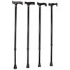 MORETTI SpA bastone brio pieghevole in alluminio anodizzato con puntali antiscivolo regolabile in altezza da 77,5 a 87,5cm nero impugnatura in legno
