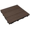 Dakota Piastrelle da Esterno in WPC 30 x 30 ad Incastro Brown confezione 6 pezzi