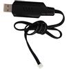 Naroote Cavo di Ricarica USB per Elicotteri RC, Plug And Play Caricabatterie Portatile Efficiente a Lunga Durata per Aeroplano RC per WLtoys XK K200