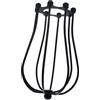 HONITANO Paralume Vintage in Ferro Nero per Lampade a Parete | Struttura in Filo Metallico, Luce Aperta Uniforme, 1 Pezzo, Stile Rustico per Salotto e Arredi Industriali