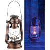 Lunartec LED-Sturmlampe im Öllampen-Design mit Flammen-Imitation, Bronze