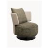 Kare Design Sedia girevole imbottita Josh - Verde