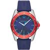 EMPORIO ARMANI Orologio solo tempo con cinturino in silicone blu
