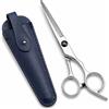 Generico Forbici Parrucchiere Professionali 6 Pollici, Forbici Taglio Capelli in Acciaio Inox, Ergonomiche con Custodia, Ideali per Barbiere, Uomo Donna, Capelli Barba e Uso Domestico