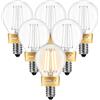 LVWIT Lampadina LED E14,Filamento Bianco, 7W Equivalenti a 60W, 806LM, Luce Bianca Calda 2700K, Forma a Pera P45 Stile Vintage, Non Dimmerabile, Risparmio energetico, Confezione da 6
