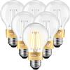 LVWIT Lampadine Filamento LED Attacco E27,Filamento Bianco, 7W Equivalenti a 60W, 806LM, Luce Bianca Calda 2700K, Forma a Pera A60 Stile Vintage, Non Dimmerabile, Alto CRI≥80, Confezione da 6