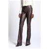Elisabetta Franchi Pantalone Ecopelle Cioccolato Donna