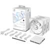 ASUS ROG EURUX GR120 FAN ARGB REVERSE WHT 3IN1, Ventole da 120 mm, 3 Pezzi | Pale Invertite, Dimensioni 120x122x30mm, Connettori Daisy-Chain, 36 LED ARGB Indirizzabili, 32 dB di Rumore Massimo, Bianche