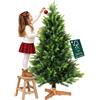 BAKAJI Albero di Natale Strasburgo Verde 150cm Foltissimo con Punte PVC e PE Base Legno