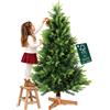 BAKAJI Albero di Natale Strasburgo Verde 180cm Foltissimo con Punte PVC e PE Base Legno