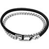 Diesel Bracciale in acciaio inossidabile da uomo con chiusura a D