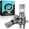 KOYOSO H7 LED 120W per Auto - Kit Sostituzione 1:1, 30000LM Luce Bianca 6000K 12V - Mini Dimensioni - Fari Abbaglianti e Anabbaglianti - Alternativa alle Lampadine Alogene
