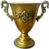 Vaso Con Piedistallo Dorato In Stile Antico Con Base A Piedistallo, Vaso Da