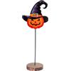 CARNIVAL TOYS Decorazione zucca in mdf h.cm.25 ca. con cartellino/etichetta