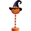 CARNIVAL TOYS Decorazione zucca con luci in mdf h.cm.32 ca. (batterie incluse) con cartellino/etichetta