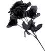 CARNIVAL TOYS Mazzo 5 rose nere h.cm.32 ca. con cartellino/etichetta
