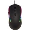 Spyco Mouse Gaming Action MO-102 Ergonomico, Sensore Pixart 3360, 12.000 DPI, Polling Rate 1000Hz, 6 Pulsanti Programmabili, Cavo Paracord 1,8m, RGB, Nero