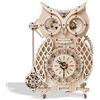 Sonstige Puzzle in legno 3D a forma di gufo, kit per creare un orologio, adatto a adulti e bambini